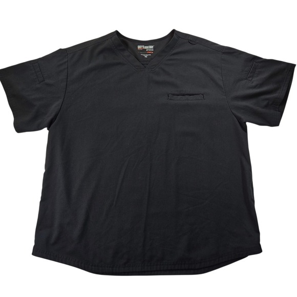 Grey's Anatomy by Barco Other - Greys Anatomy by Barco Mens 2XL Black Spandex Stretch V-Neck Scrub Top
